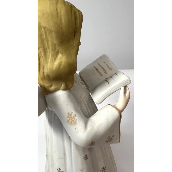 Vintage Ceramic Angel Figurine Reading Book - Picture 6 of 7